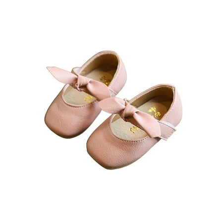 

huanledash Shoes Fashion Baby Girl Toddler Bowknot Soft Sole Non Slip Faux Leather Princess Shoes