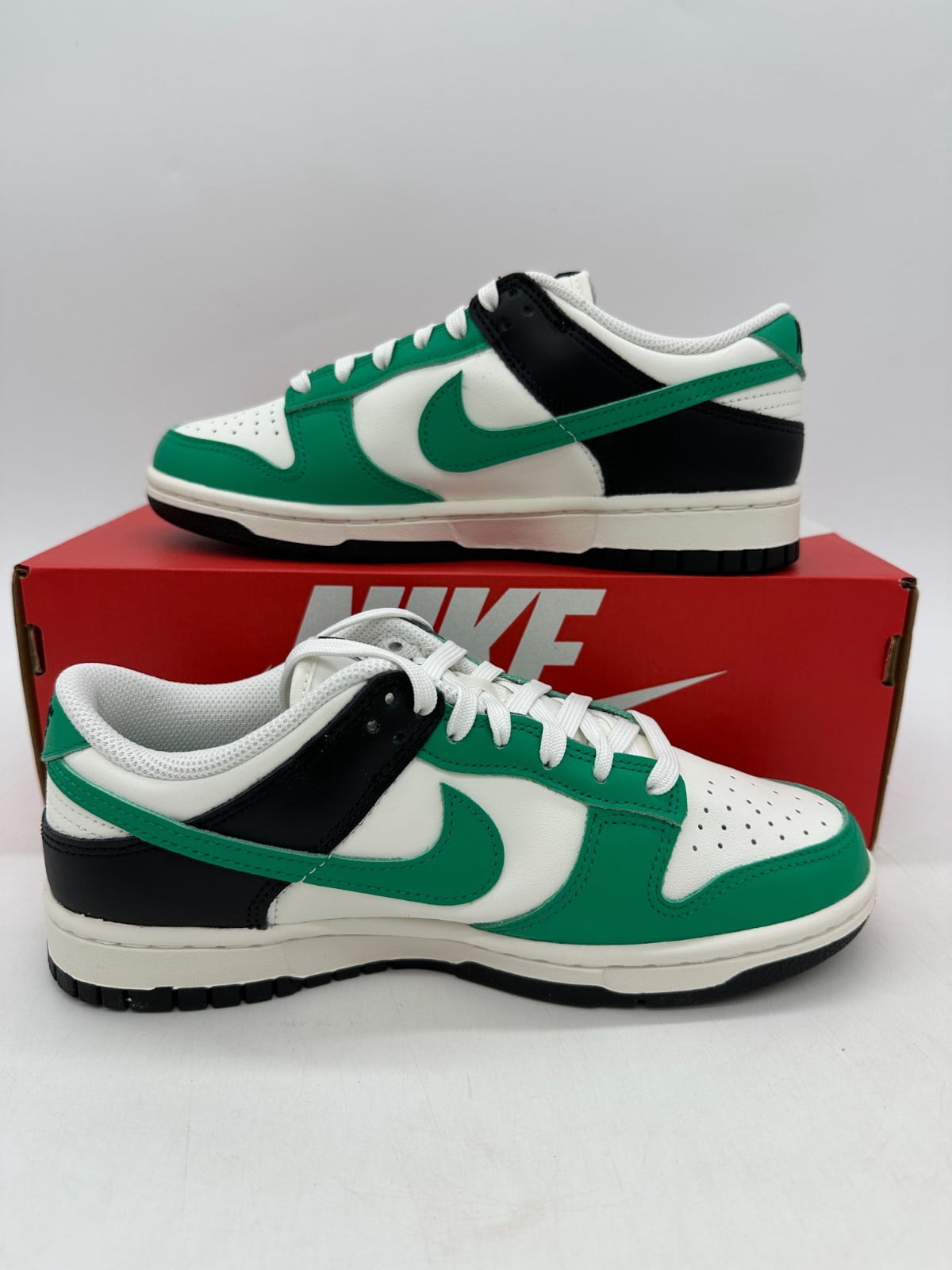 Women's Nike Dunk Low Sail/Stadium Green-Black (IB4363 133) - 8