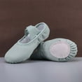 thumbnail image 2 of BFHHYA Girls' Ballet Shoes Canvas Dance Practice Slippers Split Soft Leather Flat Sole Shoes for Yoga & Gymnastics, Daily Dance Training(Toddler/Junior/Big Kid), 2 of 3