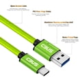 thumbnail image 2 of CBUS 3ft Heavy-Duty Braided Fast Charging Cable USB-C to USB-A for Samsung, Motorola, TCL, BLU, Nokia (Green), 2 of 5