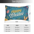 thumbnail image 2 of Fotbe Happy Easter Funda de Almohada Decorativa Estilo Occidental, Lujo en Algodón, Fundas para Almohadas King, Cojín Estampado para Decoración del Hogar-14"x20", 2 of 6