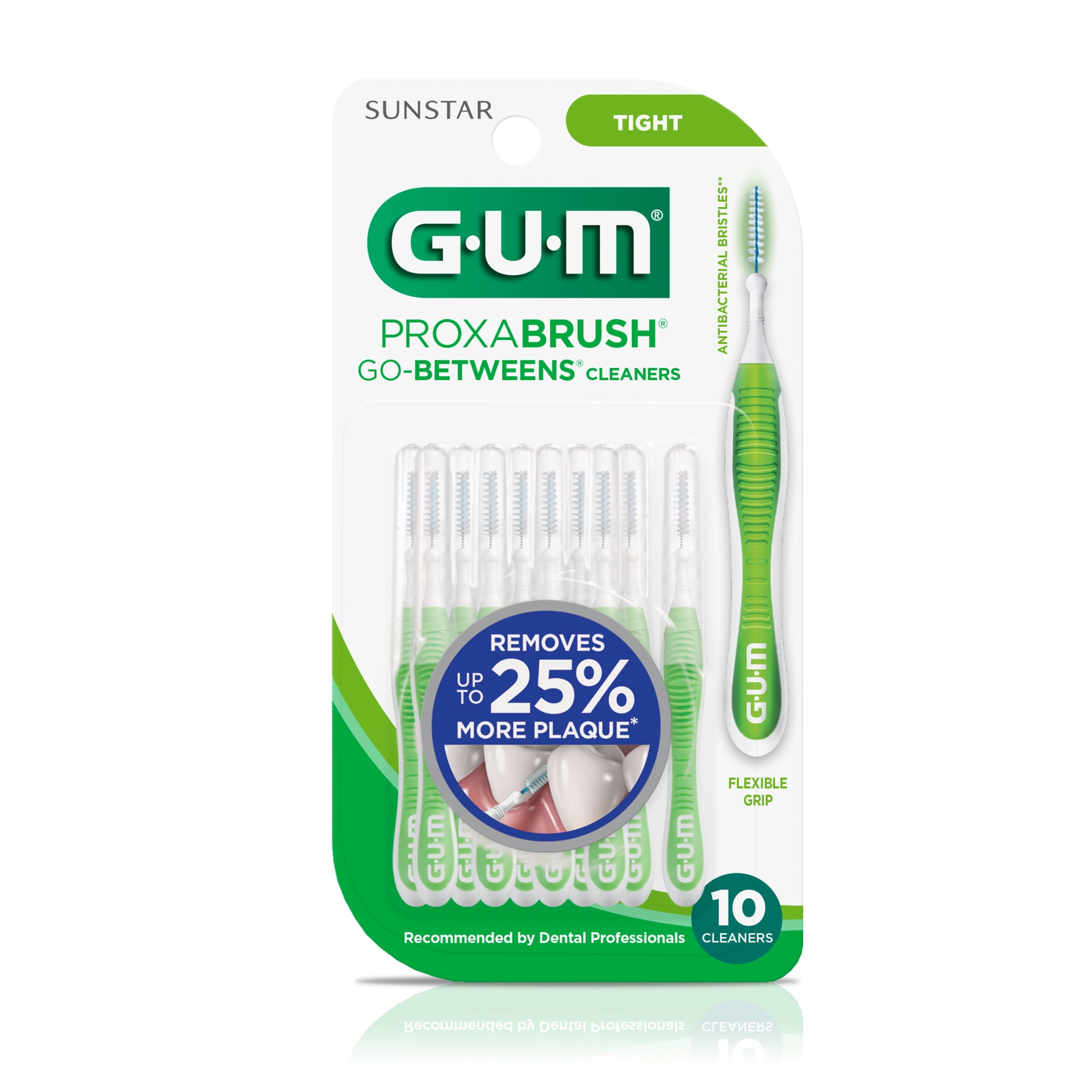 GUM Proxabrush Go-Betweens Tight Interdental Brushes, Soft Bristles, 10 Count