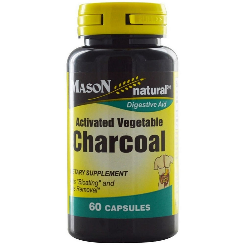 Mason Natural Activated Vegetable Charcoal Capsules 60 Each Walmart