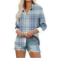 thumbnail image 1 of Wanfds Multicolor Summer Casual Tops For Women 2024 V-Neck Button Down Top XXL, 1 of 5