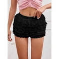 thumbnail image 3 of Bloomers BJHaz, encaje Y2K para mujer, varias capas, negro, talla XL, 3 of 7