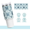 thumbnail image 6 of 40 oz Tumbler with Handle and Straw Lid 3d Snowflakes Insulated Vacuum Water Bottle Stainless Steel Travel Cup, 6 of 8