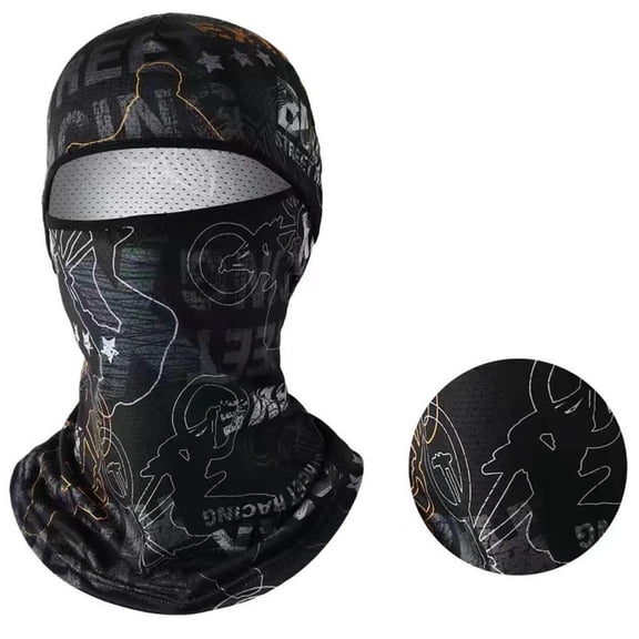 Polyester Balaclava Sun UV Protection Face Mask for Motorcycle, Fishing, Cycling - Lightweight, Breathable and Adjustable