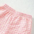 thumbnail image 6 of KPOPLK Baby Girl Birthday Outfit Letters Bow Embroidery Short Sleeve Shirts Elastic Waist Shorts Birthday Summer Clothes(Pink_1,18-24 Months), 6 of 9