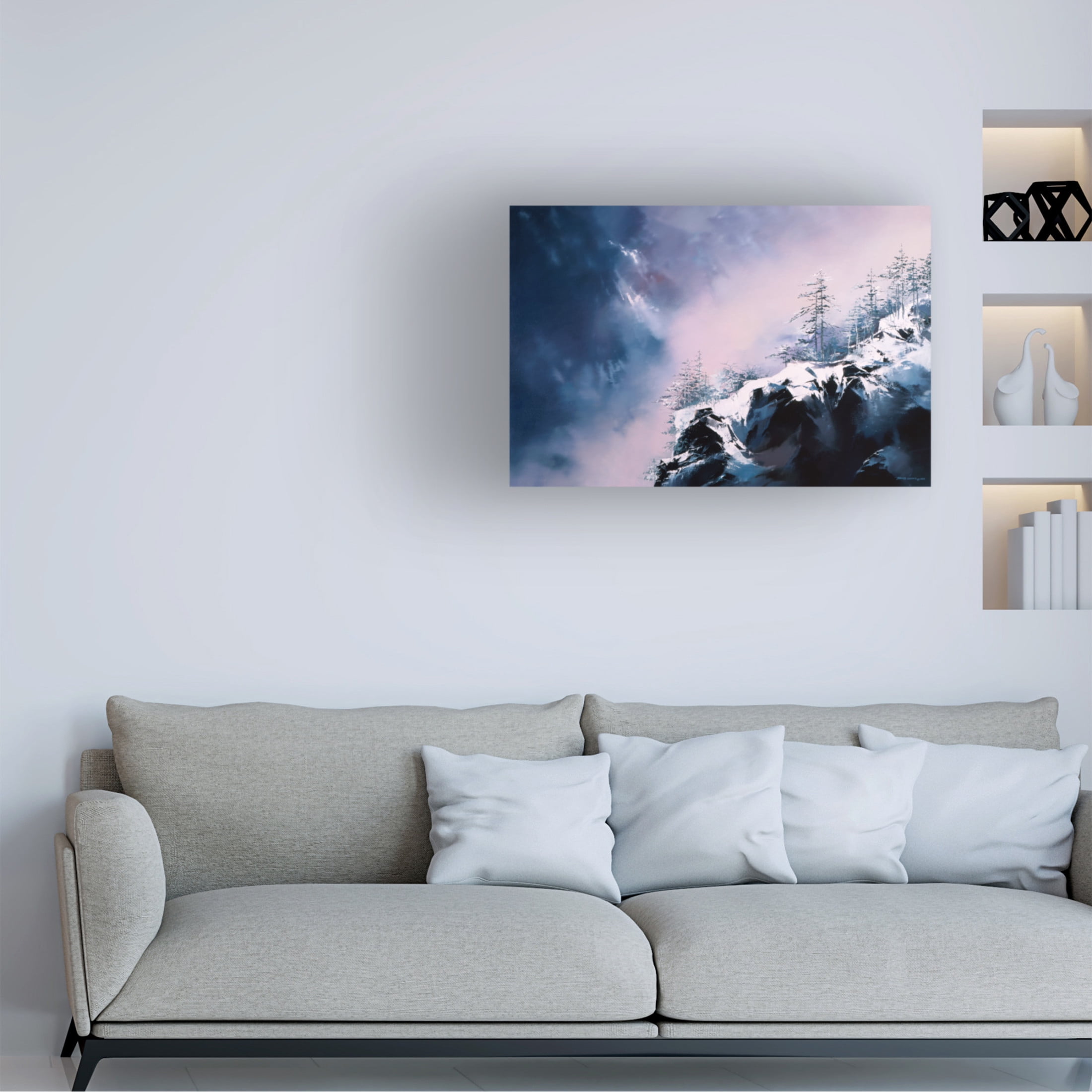 Canvas Wall Art - Thomas Leung 'Winter View' Wall Art for Living Room, Bedroom, or Office Décor by Trademark Fine Art - 24 x 16 Inches