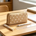 thumbnail image 5 of Under $1 Pencil Case, Letter Print Standable Large Capacity Pen Pouch, Multifunctional Stationery Organizer for College Office by PALIFEUR, 5 of 9