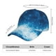 thumbnail image 2 of Fotbe Blue Glitter Sparkles Gorro Clásico de Béisbol, Gorra Ajustable con Broche Snapback, Gorro de Exterior de Algodón Suave, 2 of 6