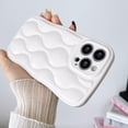 thumbnail image 3 of Water Ripple Glossy Case for iPhone 14 Pro Max Soft TPU Shockproof Camera Protective Back Cover for Women Girl Curly Wave Frame Phone Case for iPhone 14 Pro Max 6.7 Inch White, 3 of 13