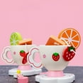 thumbnail image 3 of Children‘s Toy Girl Play House Simulation Pink Tea Set Wooden Baby Early Education Educational Kitchen Tableware Gift, 3 of 5