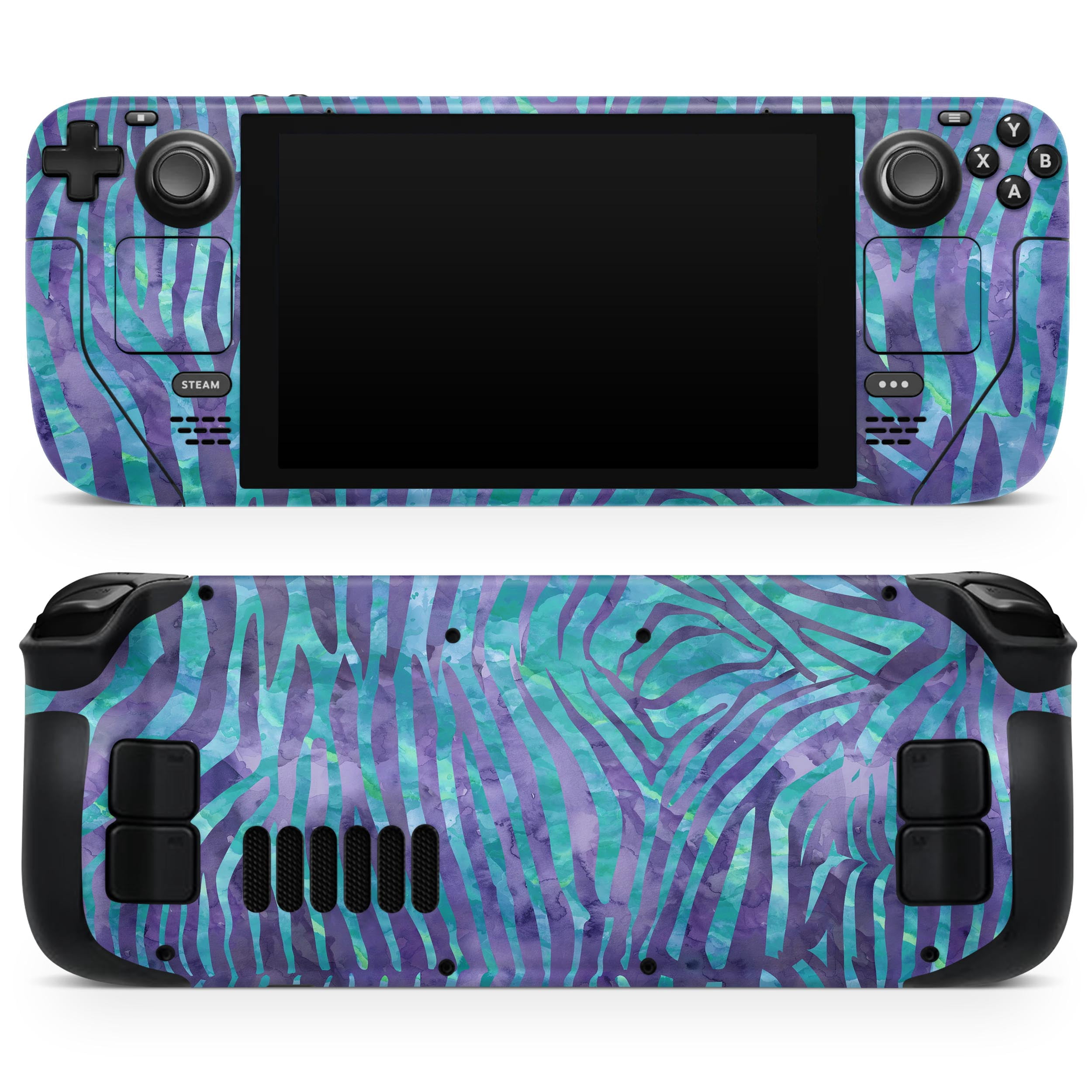 Design Skinz - Compatible With Steam Deck - Skin Decal Protective Scratch Resistant Removable Vinyl Wrap Cover Bright Blue Gray Digital Camouflage