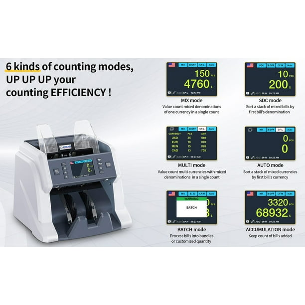 Riabo Technology BC-40 Multi Currency Mixed Denomination Banknote