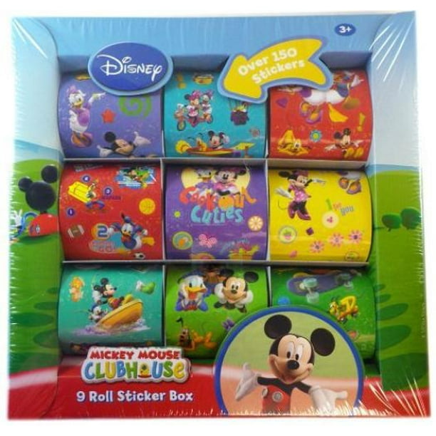Mickey Mouse Clubhouse 9 Roll Sticker Box Disney Sticker Kit