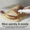thumbnail image 4 of Proctor Silex Stainless Steel Electric Knife for Kitchen, Carving Knife with Ergonomic Design, Reciprocating Blades, White, 4 of 9