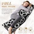 thumbnail image 3 of KLL Ultra Soft Microfiber Body Pillow Cover/Pillowcases 20"x54" with Hidden Zipper Closure-Metallic Gears, 3 of 5