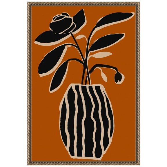 Amanti Art Ochre Still Life No 5 Framed Canvas Wall Art Print