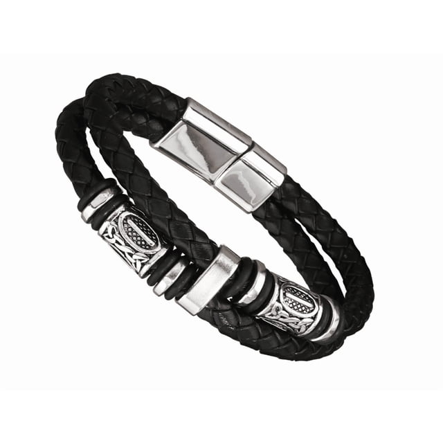 Pulsera Piel Xtellar Para Hombre De Cuero Con Hebilla Magnética