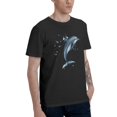 thumbnail image 2 of Cute Dolphin T-Shirt for Men Cotton 100% Summer Tops Women Fashion Casual Short Sleeves Round Collar Short-Sleeve Couple Top Tees, 2 of 6
