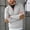 Gray, variant on Men's Casual Sweatshirt Elbow Patch Half-Zip Stand Collar Ribbed Hem Long Sleeves for Woodland Leisure Treks Gray XXXL