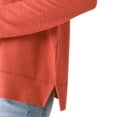 thumbnail image 3 of Lucky Brand Women's Super Soft Cloud Jersey Lightweight Sweater Cozy Crewneck Top-Orange / S, 3 of 6