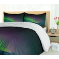 thumbnail image 5 of Ambesonne Nature Duvet Cover Sets, Sky Rocky Hill Wild, 2-King, Blue Violet Lime Green, 5 of 7
