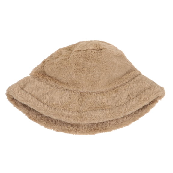 WRISTBIQUE Women Bucket Hats Classic Bucket Hat Design Coffee Plush 1Pcs For Travel