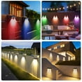 thumbnail image 6 of Quntis  Solar Lights Outdoor 8 Pack, RGBWW Solar Fence Lights Outdoor Waterproof with 11 Color Modes, IP65 Waterproof Dusk to Dawn Solar Deck Lights  for Fence Wall Garden Pool Porch Backyard De, 6 of 9