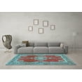 thumbnail image 3 of Ahgly Company Indoor Rectangle Persian Light Blue Traditional Area Rugs, 7' x 10', 3 of 4