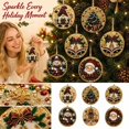 thumbnail image 4 of 6-Pack Christmas Diamond Painting Ornament Kit, DIY Pearl Sticker Art Crafts for Kids Adults, No Glue Needed 3.07" Round Xmas Tree Decorations Holiday Gift Set, 4 of 4
