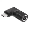 thumbnail image 1 of Adaptador de Carga de Alimentación Macho con Entrada PD CC Hembra de 65 W A USB Tipo C para Teléfonos, Tabletas y Portátiles (Negro 7406 B), 1 of 5