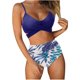 thumbnail image 2 of Traje de baño de dos piezas para mujer, sexy, de pecho alto, con contraste, camisola dividida Fridja  nalpqowj50620, 2 of 3
