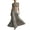 Grey, variant on Lace Panel Ribbed Knit Maxi Dress Set, Short Sleeve Cutout Waist Tiered Ruffle Skirt, Grey Black Elegant Evening Outfit, 2 Piece, XS-S-M-L-XL-XXL Plus Size Friendly