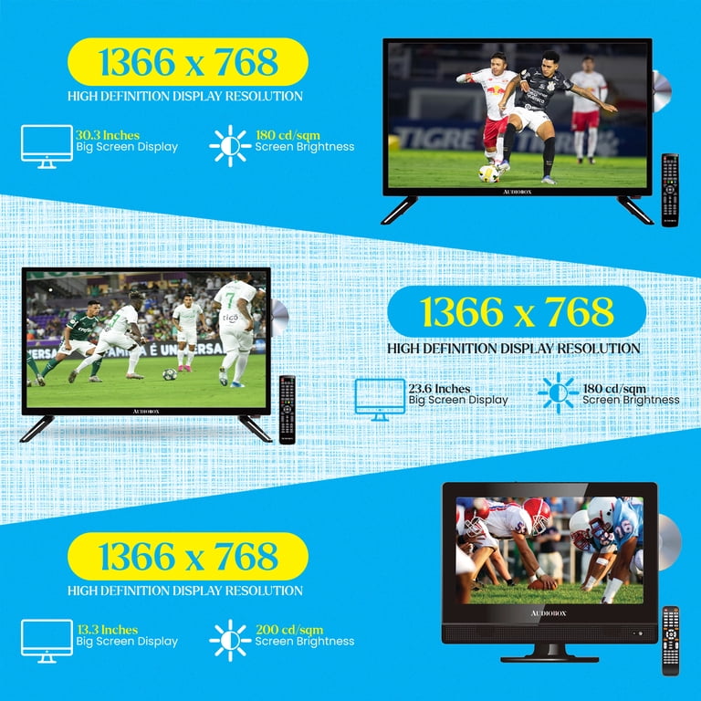 Audiobox 13-In. HD Portable TV/DVD Combo with Remote, Car Charger