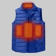 thumbnail image 5 of Heated Vests for Kids Girls Boys with 4 Heating Zones Intelligent Constant Temperature Sleeveless Jacket for Hiking Skiing New Jackets for Girls Winter Light Blue 14 Years, 5 of 9