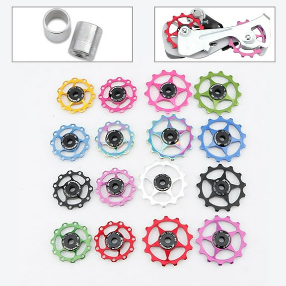 11-13T Mtb-Bearing Steel Rear Guide Wheel Mtb Road-Bicycle Rear Derailleur Jockeywheel Jockeypulley Bicycle Parts 11T Black Fangkenuo