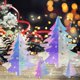 thumbnail image 1 of Juego de 4 adornos navideños acrílicos coloridos | Decoraciones navideñas con efecto espejo, ligeras y colgantes para coronas, repisas, ventanas, centros de mesa, etc., 1 of 9