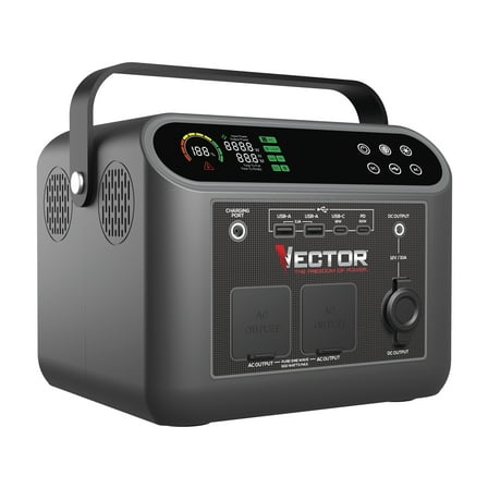 Vector VECLIPS4 444 WH, 500 Watt Powerstation, with AC, USB and DC Power, Solar Panel Capable