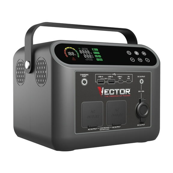 Vector VECLIPS4 444 WH, 500 Watt Powerstation, with AC, USB and DC Power, Solar Panel Capable