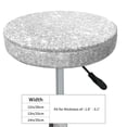 thumbnail image 4 of Balery Silver Glitter Fundas de asiento para taburete de bar redondo de tela de terciopelo ajustables que protegen de arañazos y manchas para sillas de 14 a 17 pulgadas.-12 inch, 4 of 7