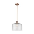 thumbnail image 4 of Innovations Lighting  Franklin Restoration Bell - 1 Light 12" Stem Hung Mini Pendant Antique Copper/Seedy, 4 of 5