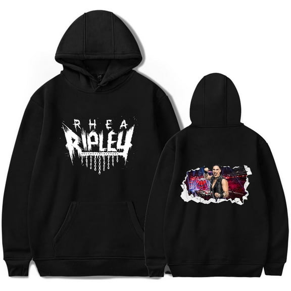 Rhea Ripley Hooded sweatshirt unisex long sleeved retro casual pullover hooded sportswear