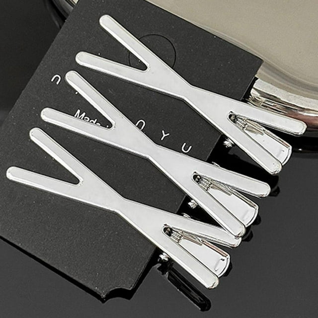 SharkTRUE 3x Pinces à Cheveux Bec de Canard Style Métal Pinces à Boucles Salon S2T8 Cheveux