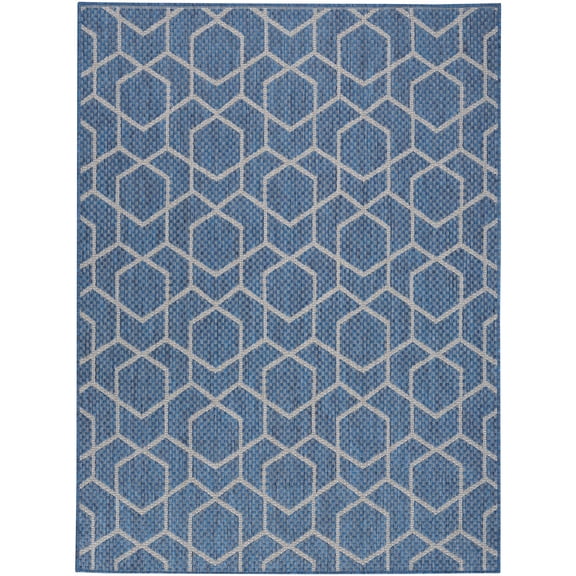 Nourison Horizon Indoor/Outdoor 6' x 9' Denim Modern Rug
