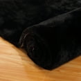 thumbnail image 6 of ZACOO 4' x 6' Black Area Rug Faux Fur Soft Cozy Faux Rabbit Fur Bedside Carpet for Living Room Bedroom Play Room, Rectangle, 6 of 7