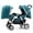 Green, variant on Double Tandem Stroller-Baby Face to Face Foldable Umbrella Stroller for Infant And Toddler,Convertible Reclining Pushchair Stroller,Adjustable Canopy