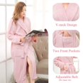 thumbnail image 3 of a.Jesdani Peignoir Long pour Femmes en Molleton Peluche Doux Peignoir de Nuit Pyjama pour Dames Tenue de Nuit Robe de Chambre, 3 of 6