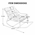 Sailvan Outdoor Rocking Chair with Thick Cushion,Adjustable Metal Patio ...